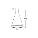 Brumberg pendant luminaire GRAHAM 1-fold, ring shape IP20, black matt dimmable