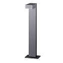 Outdoor LED bollard light, IP65, 230V AC, 60cm, 9W 3000K 210lm, incl. 50cm power cable, structured graphite