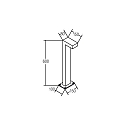 Brumberg Outdoor LED bollard light, IP65, 230V AC, 60cm, 9W 3000K 210lm, incl. 50cm power cable, structured graphite