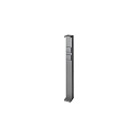 bollard lamp ALOR 2-fold, square, long, with socket IP44, powder coated, graphite grey 