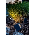 Brumberg Outdoor LED floor spot BLOKK, IP65 IK07, 22W 3000K 1620lm 36�, swivelling, structured graphite