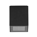 Outdoor LED ceiling luminaire BLOKK, square, IP54, 10W 3000K 740lm 30�, structured graphite