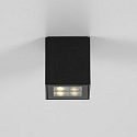Brumberg Outdoor LED ceiling luminaire BLOKK, square, IP54, 10W 3000K 740lm 30�, structured graphite