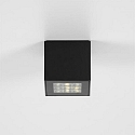 Brumberg Outdoor LED ceiling luminaire BLOKK, square, IP54, 22W 3000K 2030lm 30�, structured graphite