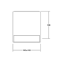 Brumberg Outdoor LED ceiling luminaire BLOKK, square, IP54, 22W 3000K 2030lm 30�, structured graphite