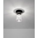 Brumberg outdoor ceiling luminaire COOQUEE round E27 IP65, black, transparent 