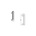 Brumberg panel spot WALLWASHER IP66, titanium dimmable