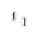 panel spot WALLWASHER IP66, titanium dimmable