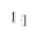 panel spot WALLWASHER IP66, titanium dimmable