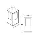 Brumberg bollard lamp KORRA IP54 switchable LED IP54, graphite 