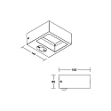 Brumberg outdoor wall luminaire LIGEA with sensor, switchable LED IP54, grey 