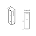 Brumberg solar bollard lamp RUBI  switchable LED IP54, graphite 