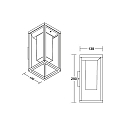 Brumberg solar wall luminaire RUBI  switchable LED IP54, grey 