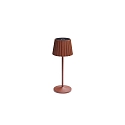 battery table lamp REIRO IP54, brown dimmable