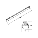 Brumberg damp-proof luminaire HUMID ONE switchable LED IP65, grey 