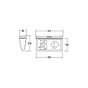 Brumberg emergency luminaire EKW one-sided, two-sided IP54, white