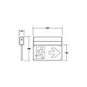 Brumberg emergency luminaire EKW IP41, silver