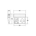 Brumberg emergency luminaire EKW IP41, silver