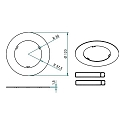 Brumberg Reducing ring with outer � 12cm, black