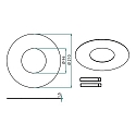 Brumberg Reducing ring with outer � 15cm, white