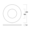Brumberg cover KACIE MINI round, white