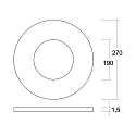 Brumberg cover KACIE MIDI / APOLLO MAXI round, silver