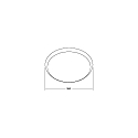 Brumberg ring MAKIRA � 35CM round, white