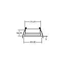 Brumberg Recessed square frame for luminaire COUPLED (BRUM-12640 /-41 /-42 /-43 /-44 /-45), white
