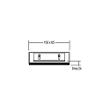Brumberg Recessed square 2-fold frame for COUPLED (BRUM-12640 /41 /-42 /-43 /-44 /-45), seamless recessed mount, white