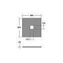 Brumberg acoustical element SILENTIUM (STRUCTURE) 89.5CM square, symmetrical, creme
