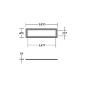 Brumberg acoustical element SILENTIUM LONG 167x47CM square, black