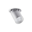 ceiling recessed luminaire TRAXX MAXI swivelling, rotatable, direct IP20, silver dimmable