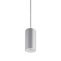 pendant luminaire TRAXX MICRO round, switchable LED IP20, silver 