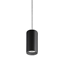 pendant luminaire TRAXX MICRO round, switchable LED IP20, black 