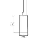 pendant luminaire TRAXX MINI round, switchable LED IP20, silver 