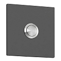 Bell plate, 7 x 7cm, IP44, powder coated stainless steel, anthracite