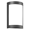 Outdoor wall luminaire 16/3, IP44, E27, stainless steel / opal glass, anthracite