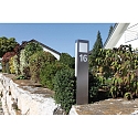 CMD Creative Metalldesign Outdoor floor luminaire, stainless steel with house numbers (cut out), IP44, 80cm, 2G11 (incl.)