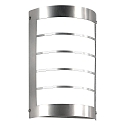Outdoor LED wall luminaire 16/1, IP44, 12W 3000K 1200lm, stainless steel / opal glass