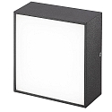 Outdoor LED wall or ceiling luminaire, IP65, square, anthracite, 14 x 14cm