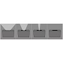 CMD Creative Metalldesign outdoor wall luminaire DOUBLE ANGLE ADJUST up / down, adjustable IP65, anthracite