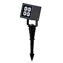 outdoor spot LED 40� / REMOVABLE SPIKE cube shape, adjustable IP65, anthracite