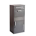 standing letterbox 112 X 50 X 37CM square, straight, with package tray, with lock, anthracite