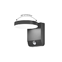 outdoor wall luminaire CCT Switch, tiltable, with motion detector IP54, anthracite