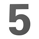 House number 5, height 25cm, anthracite