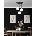 pendant luminaire ACAI 16 3 flames, round E27 IP20, mat, opal white dimmable