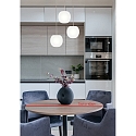 Casablanca pendant luminaire ACAI 16 3 flames, round E27 IP20, mat, opal white dimmable
