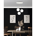 Casablanca pendant luminaire ACAI 16 3 flames, round E27 IP20, mat, opal white dimmable
