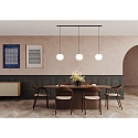 Casablanca pendant luminaire ACAI 21 3 flames E27 IP20, mat, opal white dimmable