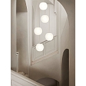 Casablanca pendant luminaire ACAI 21 5 flames, round E27 IP20, mat, opal white dimmable